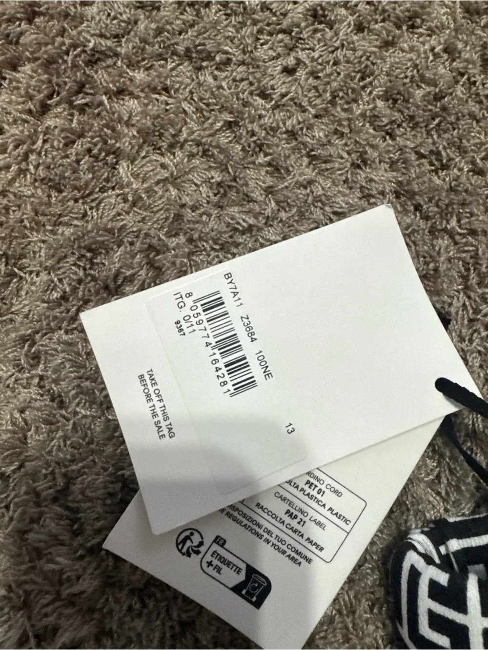 BALMAIN Girls Monogram Logo Skirt in Black